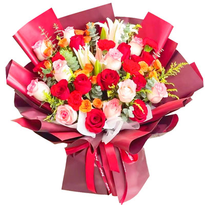 衢州22朵玫瑰百合，追求真爱幸福